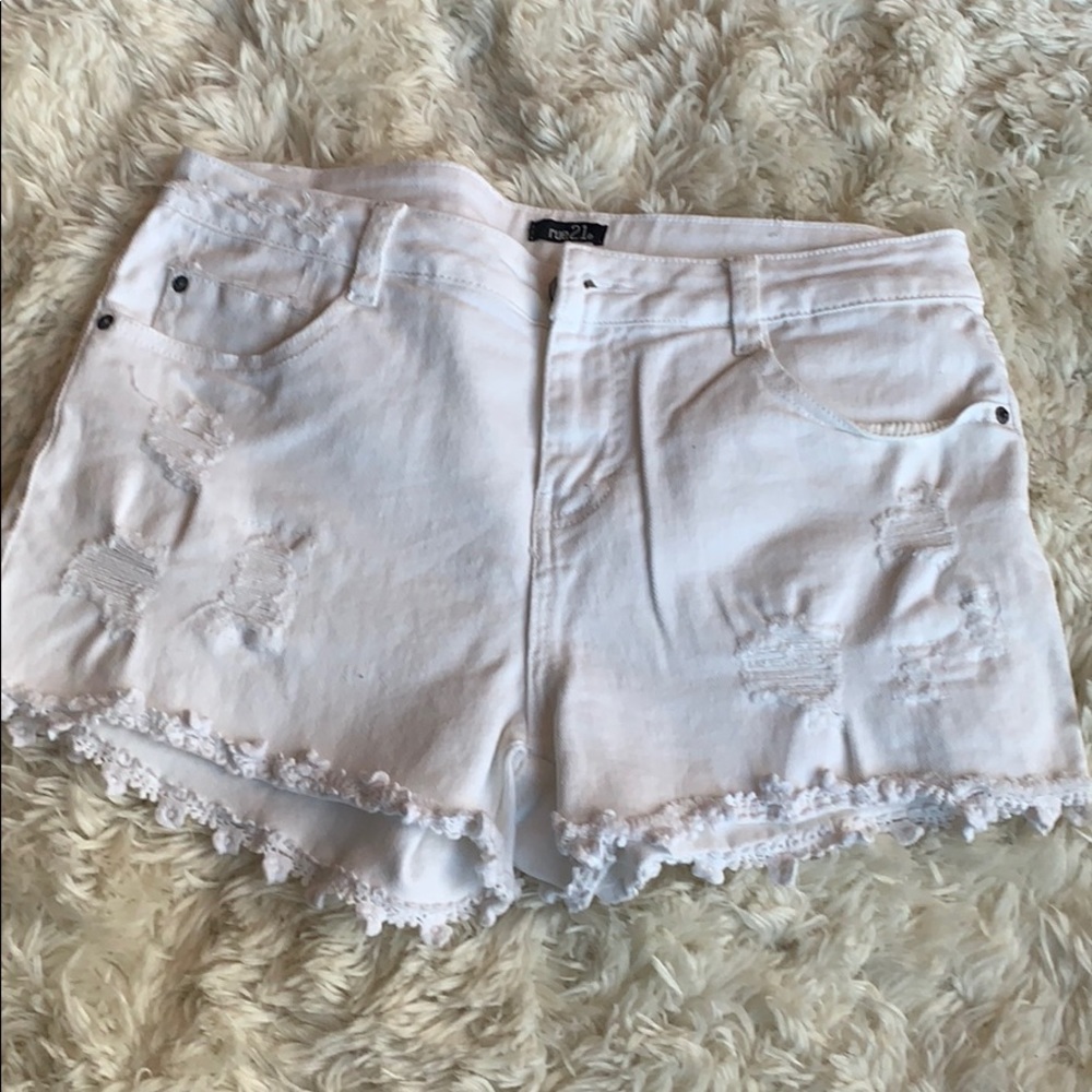 White shorts.
